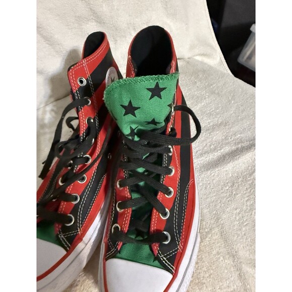 Size 10 Men,W-12 - Denim Tears x Converse Chuck 70 High Pan-African Flag - Picture 9 of 10